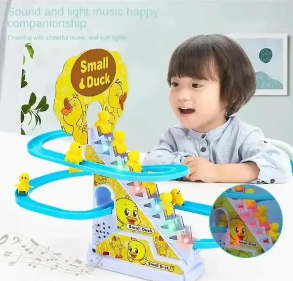 Duck Slide Toy Set,Duck Track Toys for Kids-Small Ducks Stair